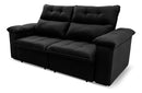 Sofá Retrátil Reclinável Verona 1,80m Preto Molas No Assento - King House