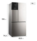 Geladeira Electrolux Frost Free Inverter 590L AutoSense 3 Portas Cor Inox Look IM8S