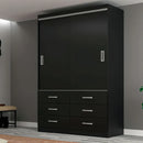 Guarda-roupa Solteiro Veneza 2 Pt 6 Gv Preto