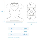Tanque Slim 600L Fortlev Vertical Polietileno Armazenamento de Água