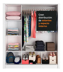 Guarda Roupa Casal Madesa Mônaco 3 Portas Correr Espelho Cor Branco 1093D81E