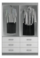 Guarda-roupa Solteiro Veneza 2 Pt 6 Gv Preto