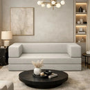 Sofa Buty 2 Em 1 Cama Compacta 2 Lugares Luxo Na Caixa Cinza Liso