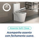 Vaso Sanitário Monobloco Caixa Acoplada Completo - Privada Cor Branco - VAB0002