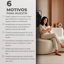 Sofá Curvo 2 Lugares Feijão Forma Orgânica Original Bouclé