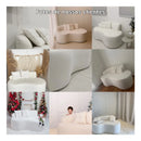 Sofá Curvo 2 Lugares Feijão Forma Orgânica Original Bouclé