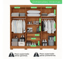 Guarda-roupa Casal 6 Portas 2 Gavetas França Wt