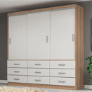 Guarda-roupa Casal Isabela 3 Pt 9 Gv Off White Cor Marrom