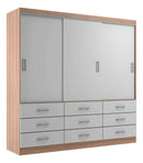 Guarda-roupa Casal Isabela 3 Pt 9 Gv Off White Cor Marrom