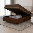 Cama Box Baú Casal Colchão D33 Marquês 138x188x60cm Marrom Marrom