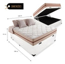 Cama Box Baú Casal Com Colchão Pillow Angel Molas Ensacadas Cor Branco