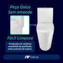 Vaso Sanitário Monobloco Caixa Acoplada Completo - Privada Cor Branco - VAB0002