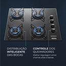 Cooktop a Gás, 4 Bocas, Mondial Bivolt CTG-01