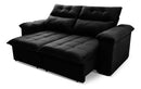 Sofá Retrátil Reclinável Verona 1,80m Preto Molas No Assento - King House