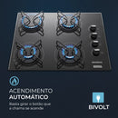 Cooktop a Gás, 4 Bocas, Mondial Bivolt CTG-01