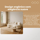 Sofá Curvo 2 Lugares Feijão Forma Orgânica Original Bouclé