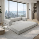 Sofa Buty 2 Em 1 Cama Compacta 2 Lugares Luxo Na Caixa Cinza Liso