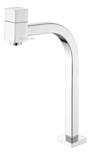 Torneira Link Quadrada Banheiro Alta 90º Cromada Dc-6625a Acabamento Brilhante Cor Prateado