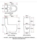 Vaso Sanitário Monobloco Amazonita Branco Pingoo Casa